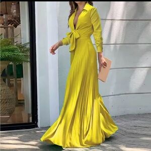Source Unknown Vibrant Yellow Wide Leg Jumpsuit. New without tag 🏷️